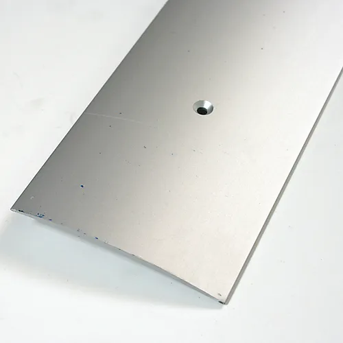 Overgangslist 2,7m 100mm sølv eloksert borret