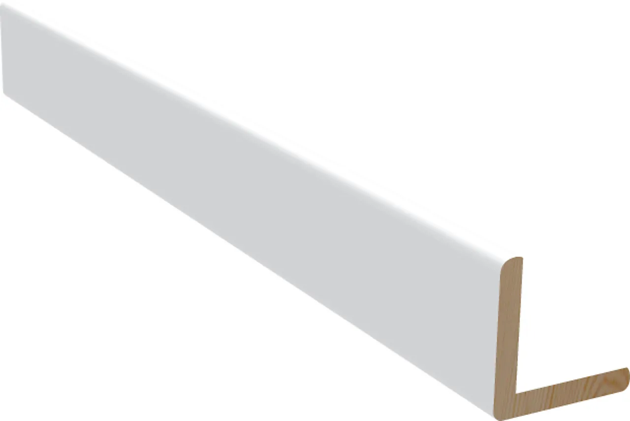 Vinkellist furu hvit bomull S0502-Y 28x28x2700 mm null - null - 2 - Miniatyr