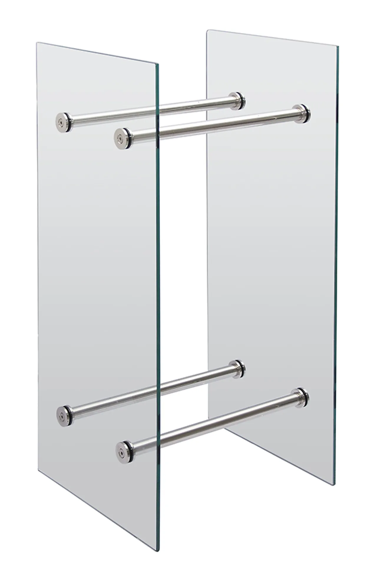 Vedstativ glass høy