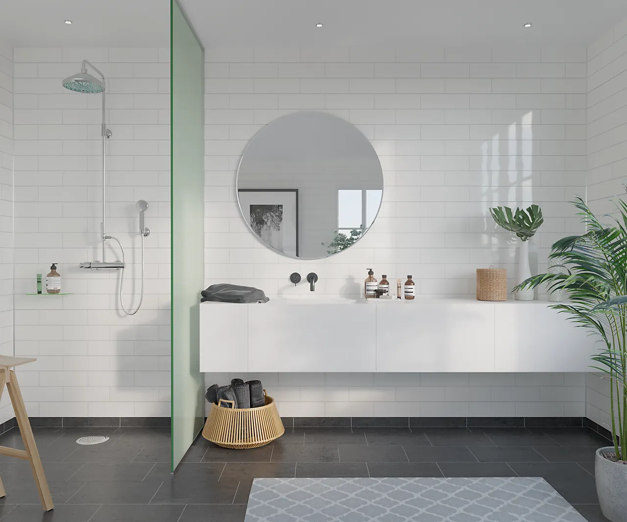 Fibo Baderomsplate Denver White 10x620x2400