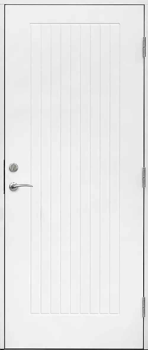 Ytterdør Saga 80x200 cm hvit høyre