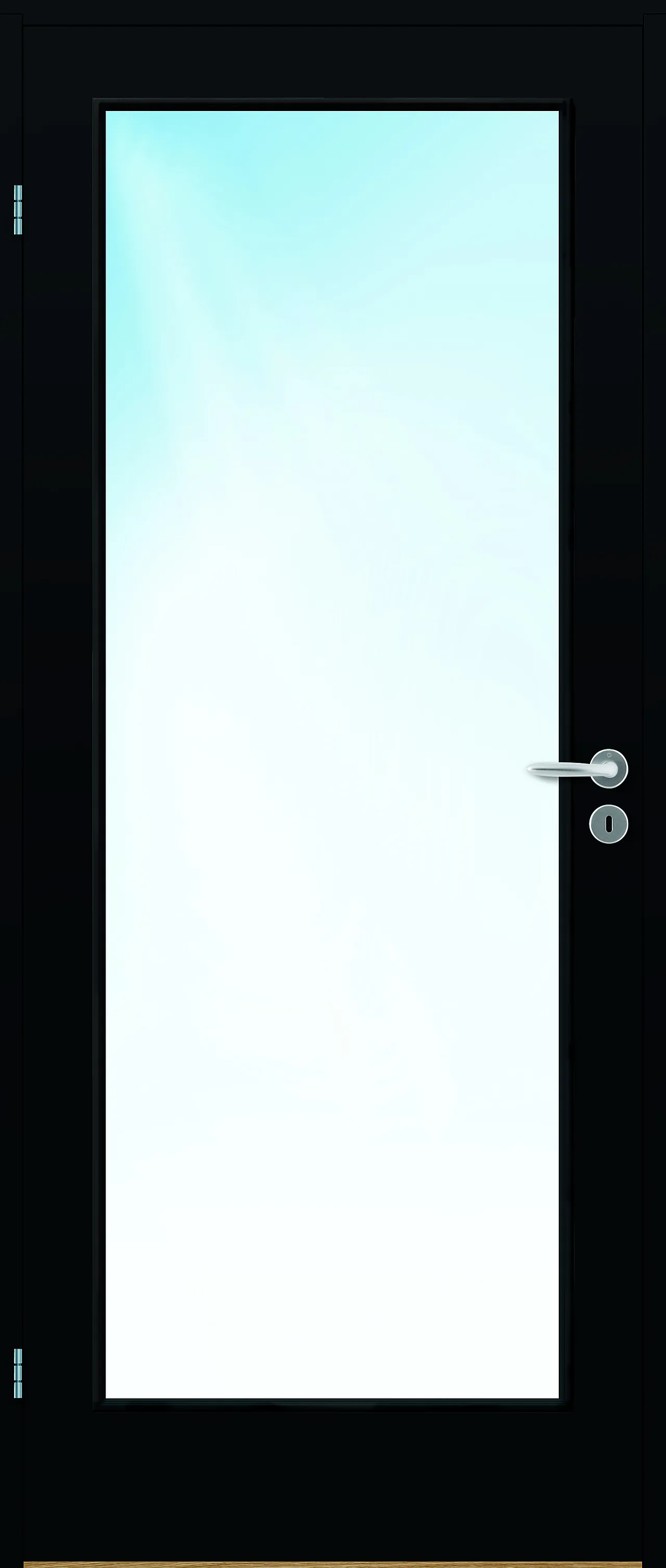 Dørblad innerdør Sletten Kompakt helglass svart 70x200 cm
