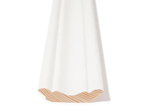 Taklist furu profilert hvit bomull S0502-Y 15x58 mm