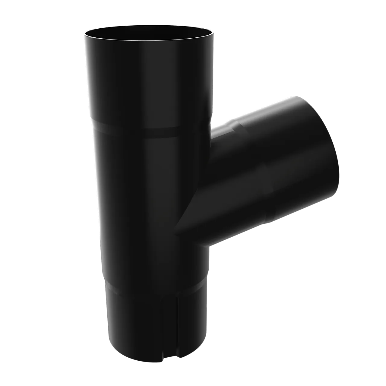 Grenrør til takrenne 70 mm 75 grader sort