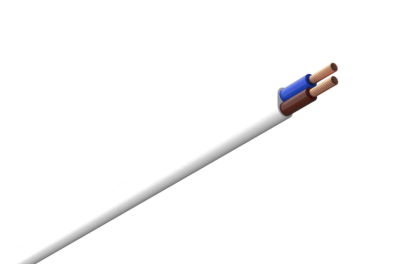 Lampettledning pl 2x2,75mm hvit 10m Lampettledning pl 2x2,75mm hvit 10m