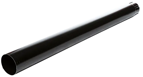Nedløpsrør stål sort 90mm 3m isola