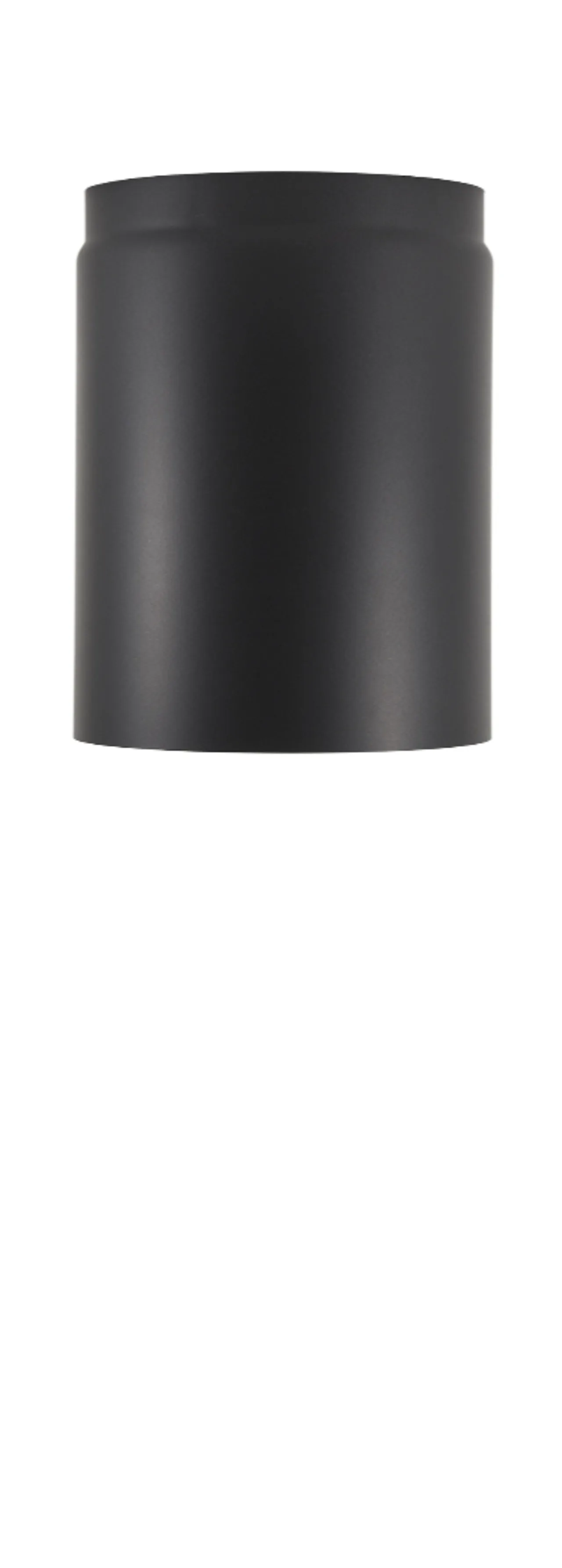 Røykrør ø150 l200 rett mbe matt sort emalje 2,3mm