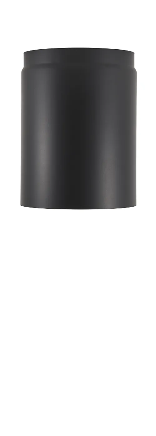 Røykrør ø150 l200 rett mbe matt sort emalje 2,3mm
