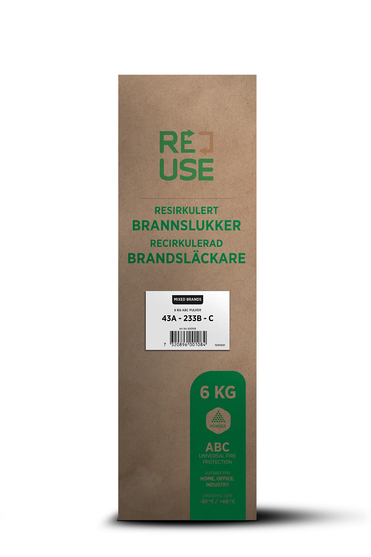 Housegard brannslokker pulver 6kg 43A 233B null - null - 3 - Miniatyr