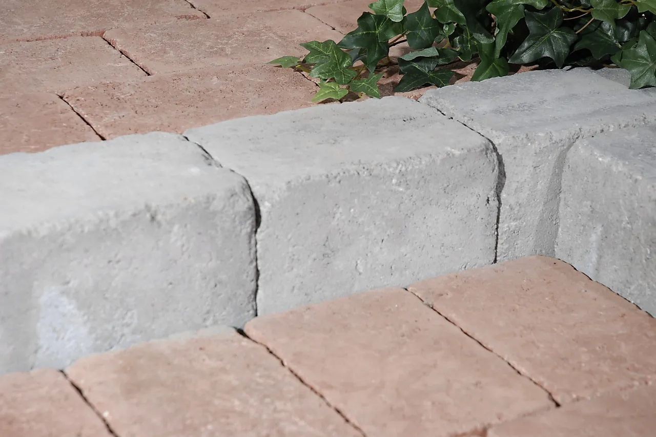 Kantstein Rådhus 1/2 mur gråmix null - null - 2 - Miniatyr