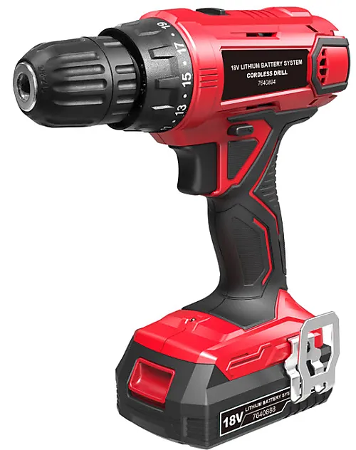 Drill 18V m/batteri og lader