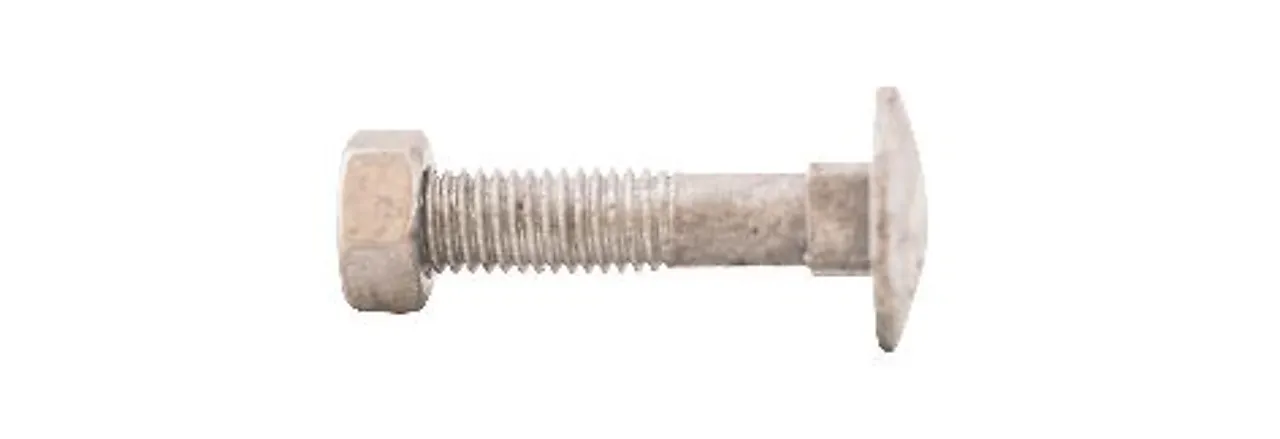 Låseskrue m/mutter varmforsinket M6x70 mm 5 stk