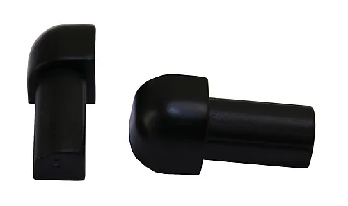 Hjørne utvendig svart pvc 10mm pakning a 2 stk