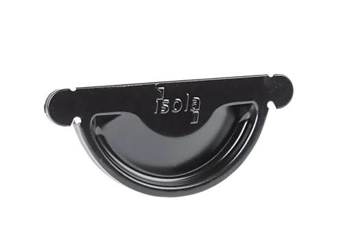 Endestykke stål 125 mm sort