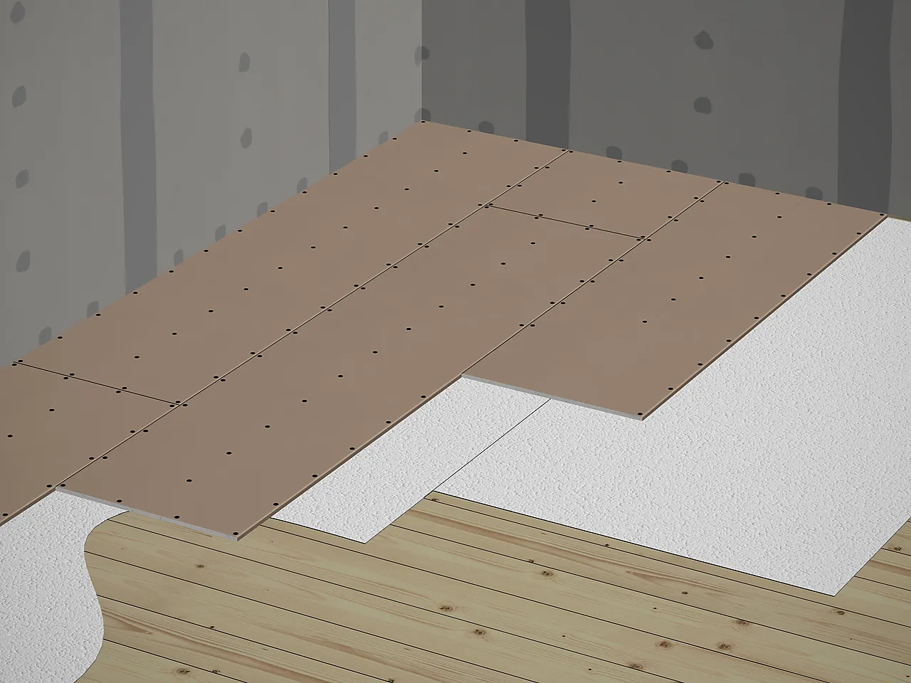 Gipsplate for gulv 600x2400x12,5 mm null - null - 2 - Miniatyr