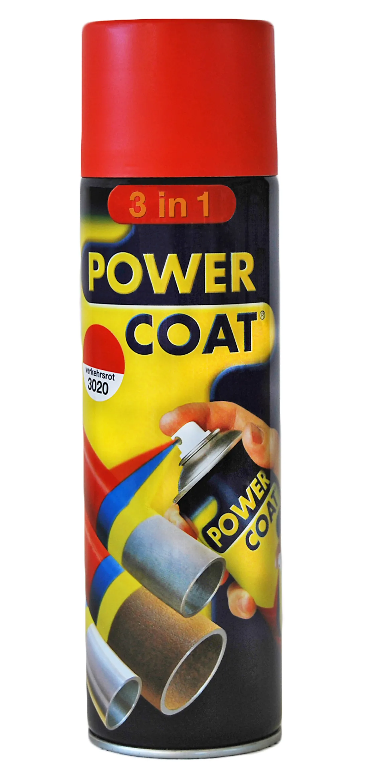 Spraymaling powcoat 3in1 3020 trafikkrød Spraymaling powcoat 3in1 3020 trafikkrød