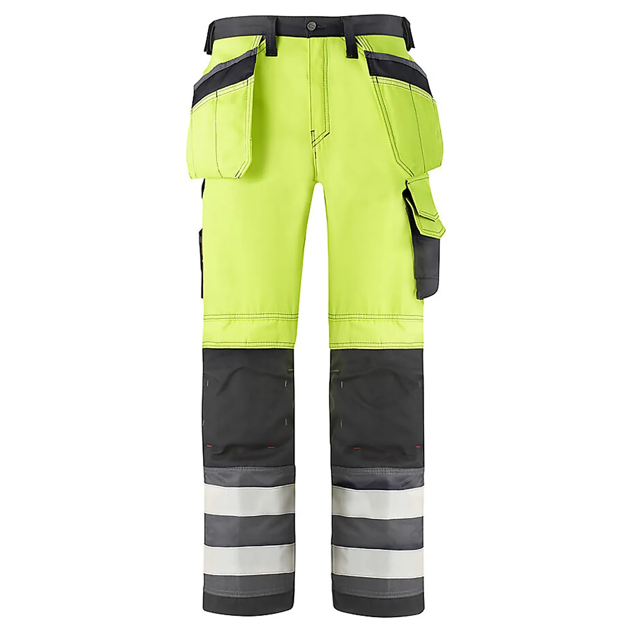 Håndverksbukse 3233 High Vis kl.2gul/sort str 42