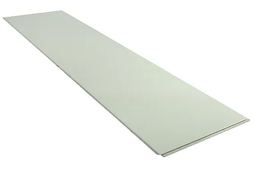 Sponplate himling 12x620x2420 mm våtrom not og fjær, fas 4 sider antikkhvit fuktbestandig