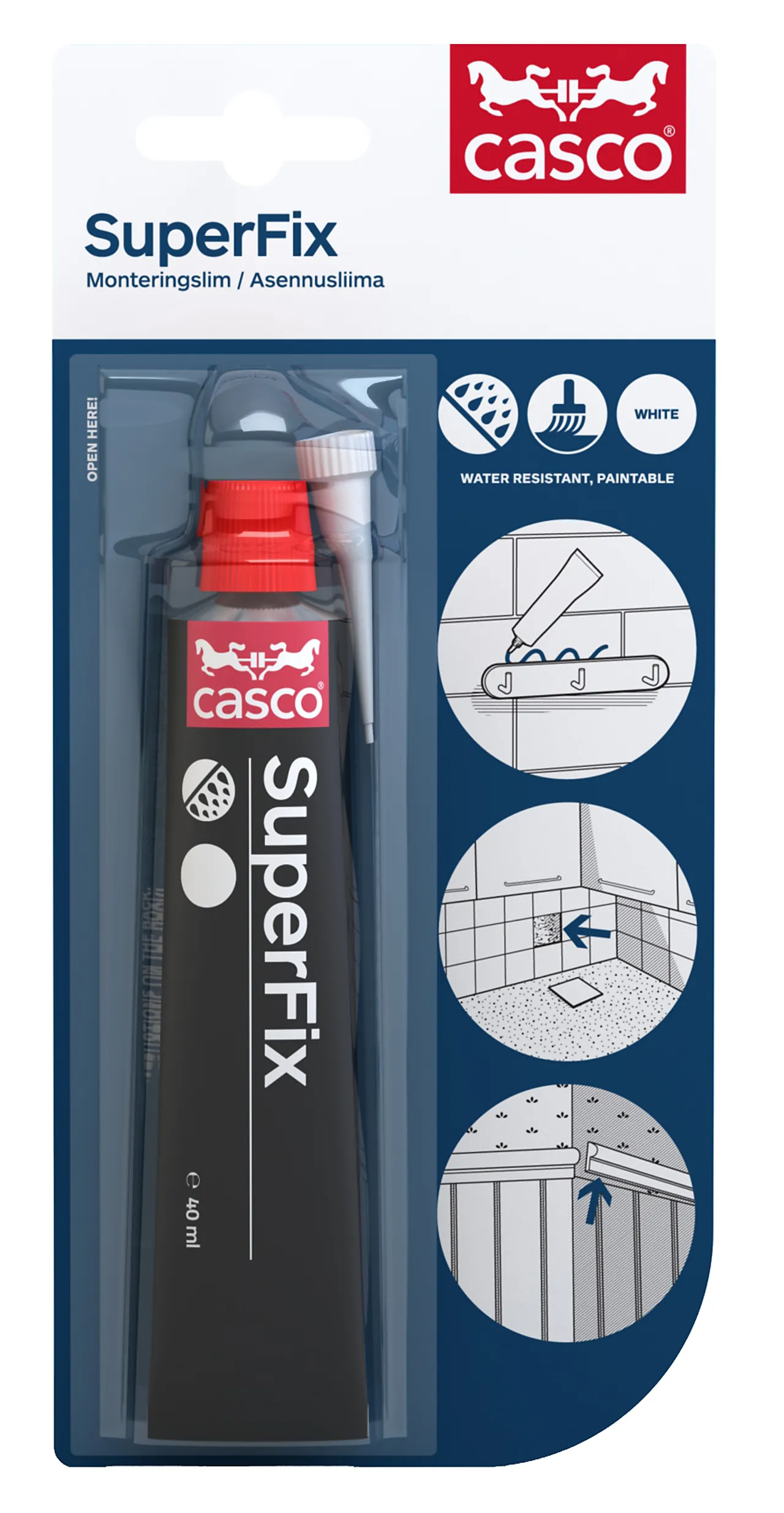 Monteringslim superfix hvit 40 ml Monteringslim superfix hvit 40 ml