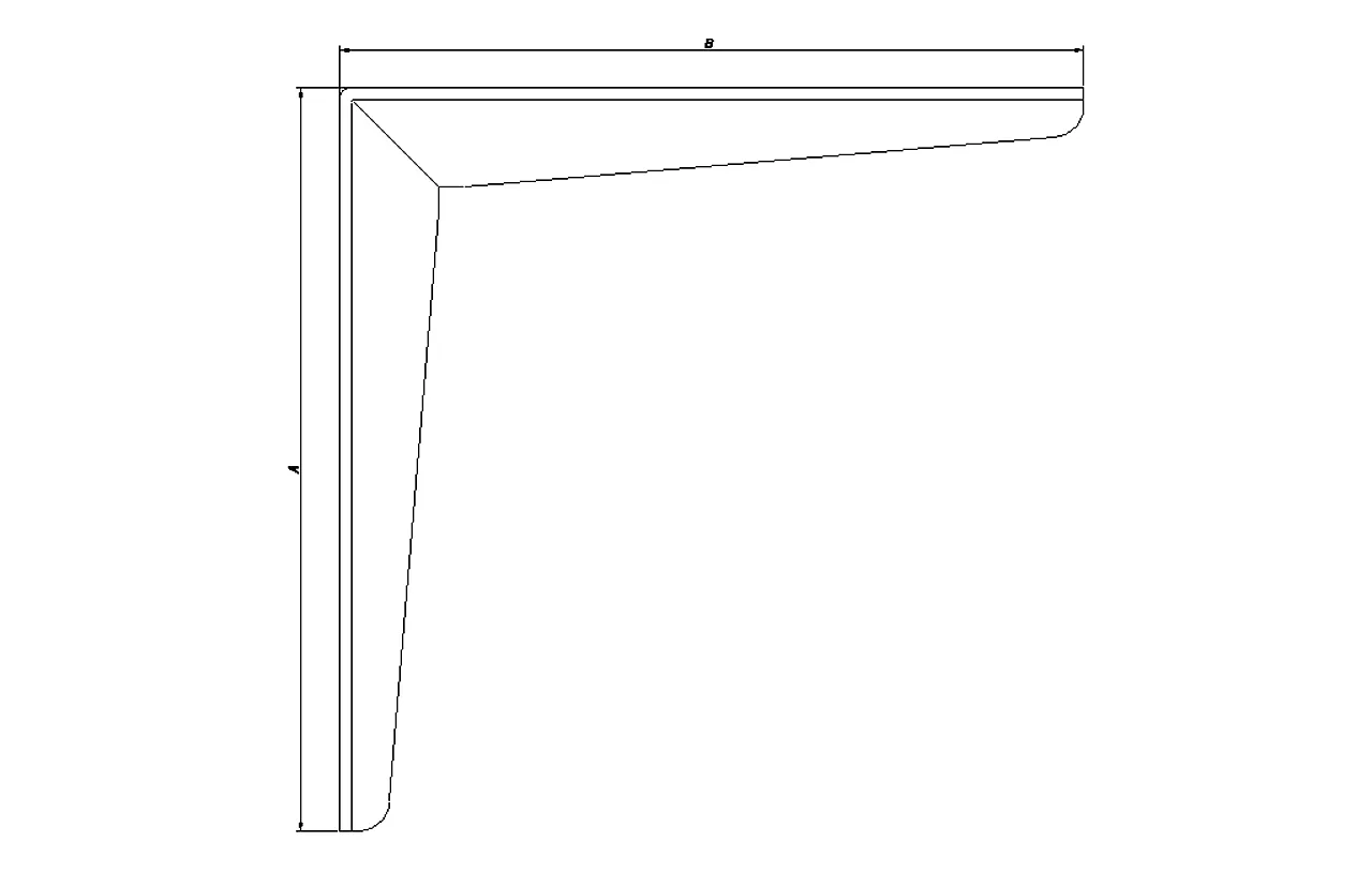 Hyllevinkel 300x400 varmforzinket T-PROFIL null - null - 2 - Miniatyr