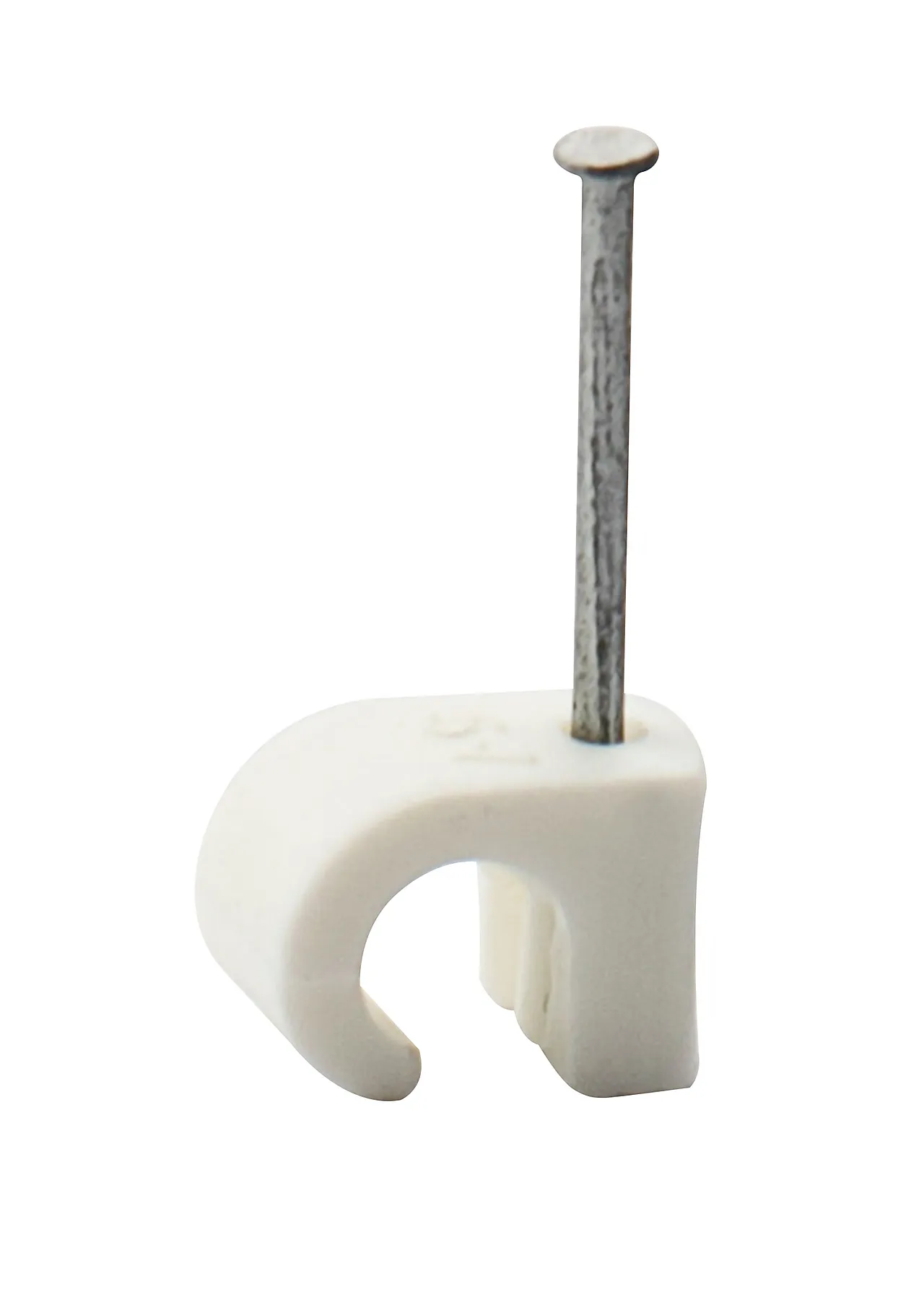 Kabelklips 5-7mm hvit 25pk