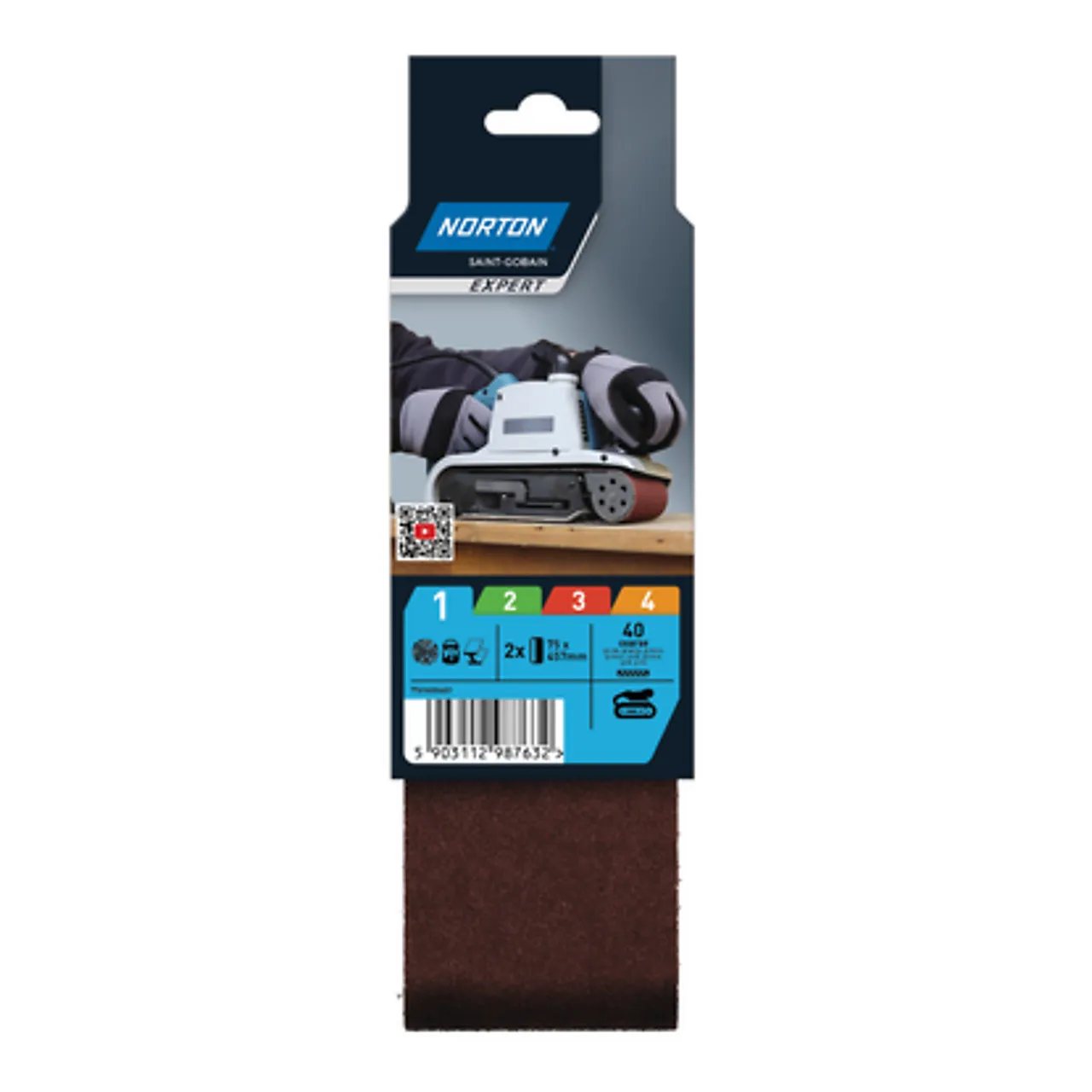 Slipebånd R230 75x457 mm 40-pakning