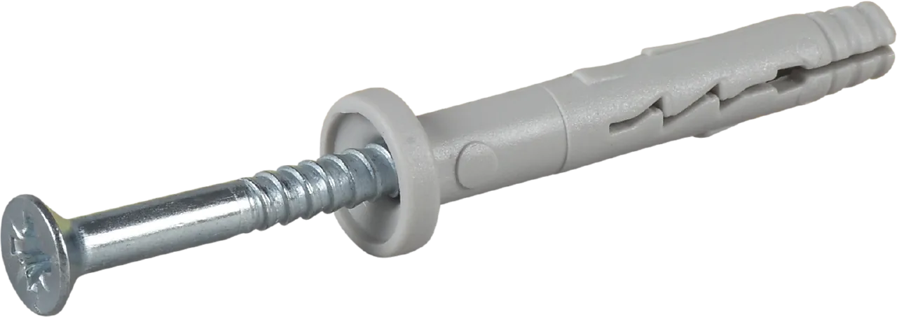 Spikerplugg med krage 6x40 fzb-10 senkhode blankforsinket stål Spikerplugg med krage 6x40 fzb-10 senkhode blankforsinket stål