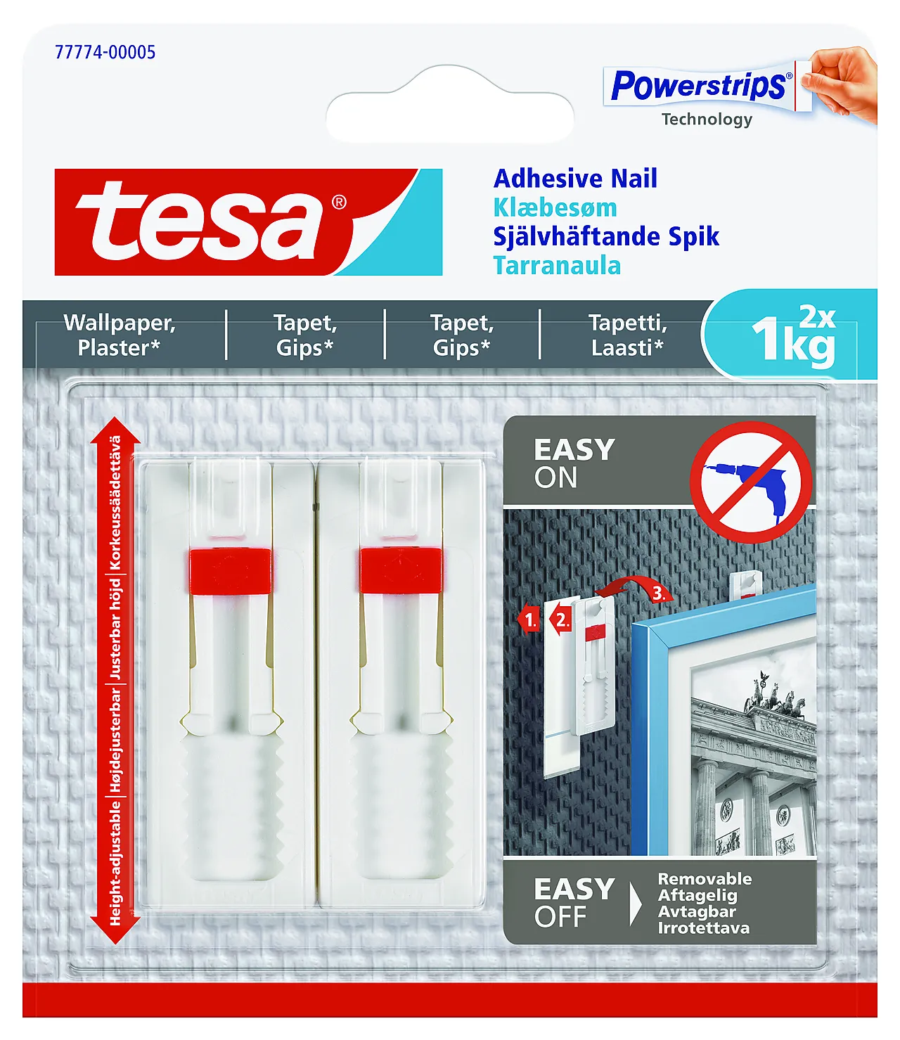 Limspikert til tapet justerbar 1 kg