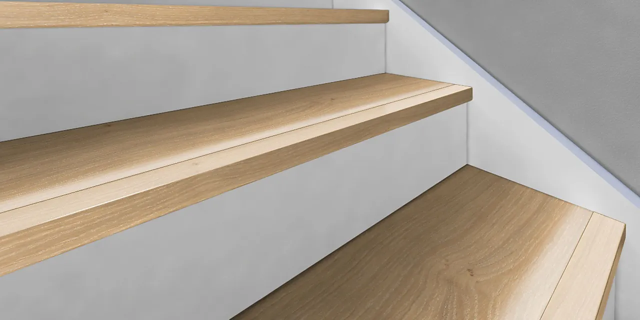 Trappenese 60x35 eik paris 183 massiv 183cm woodloc Trappenese 60x35 eik paris 183 massiv 183cm woodloc