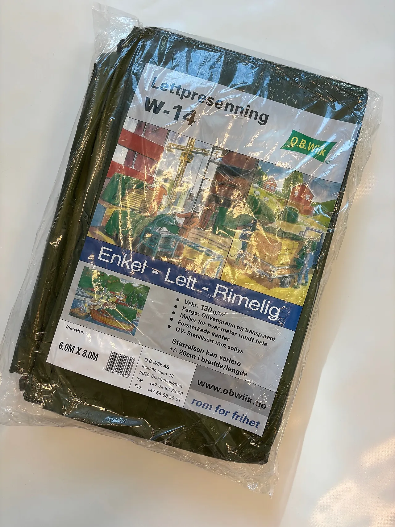 Presenning 130g 8x10m green obw null - null - 3 - Miniatyr