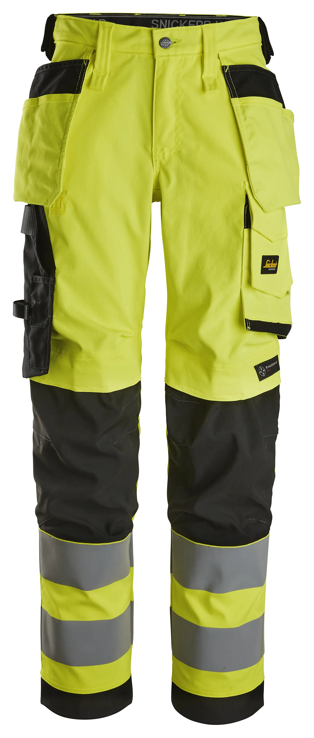 Bukse 6743 kl 2 dame highvis gul str 23 null - null - 2 - Miniatyr