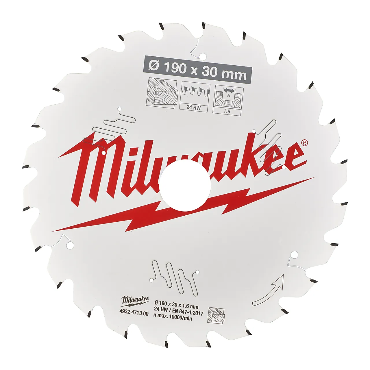 Milwaukee Sirkelsagblad W190x30x1,6x24