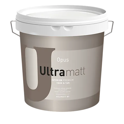 Veggmaling akryl helmatt base hvit 2,7 liter