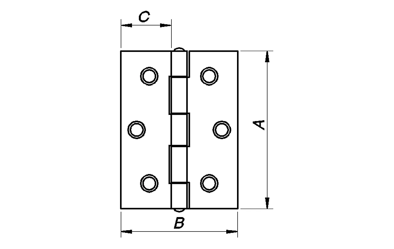 Kanthengsel pregalvanisert 50 mm null - null - 2 - Miniatyr