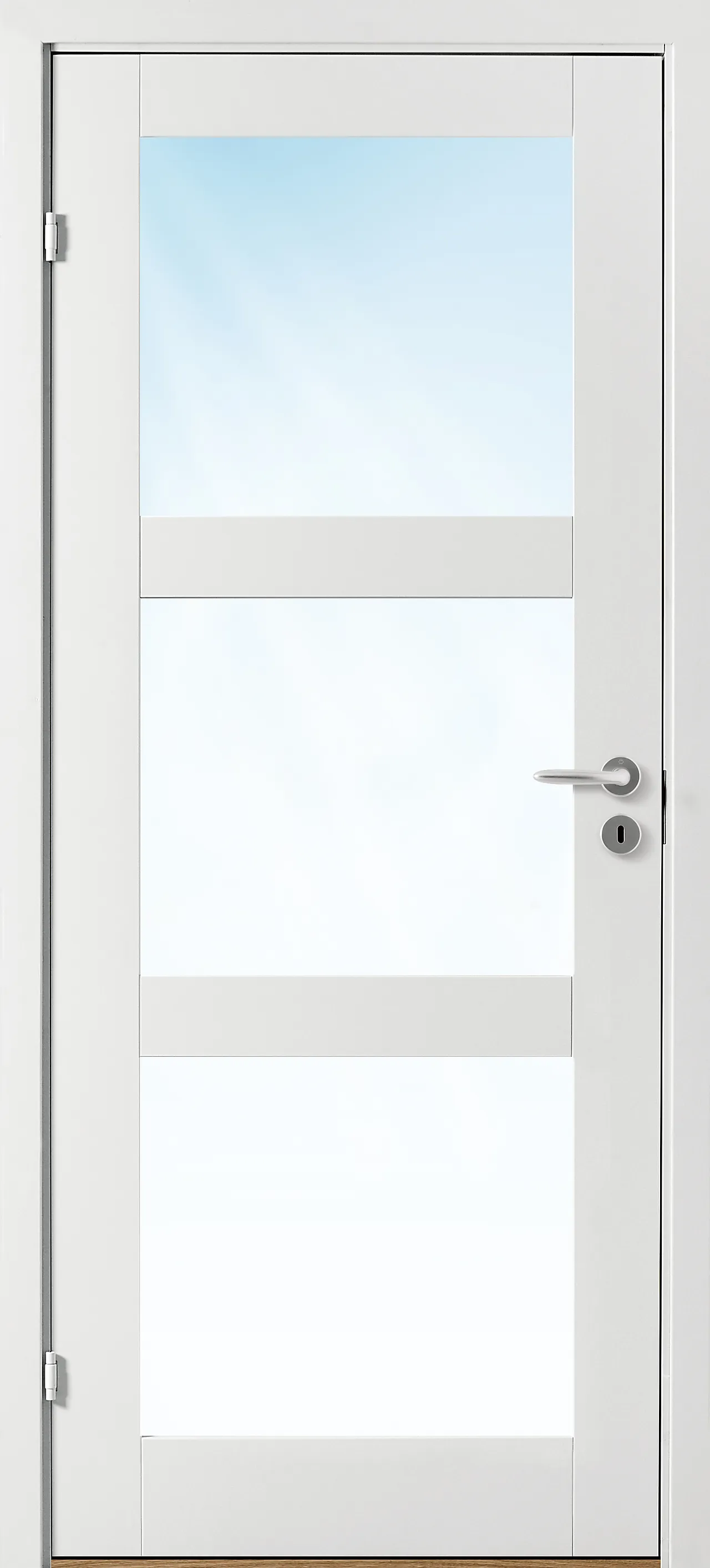 Innerdør Stil 3 med glass hvit 80x200 cm