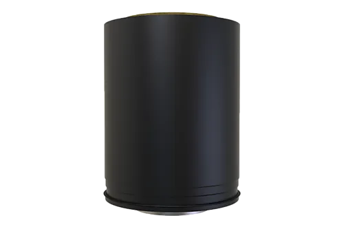 Stålpipe ø150 combi 250mm halv bp halvisolert-svart lakk