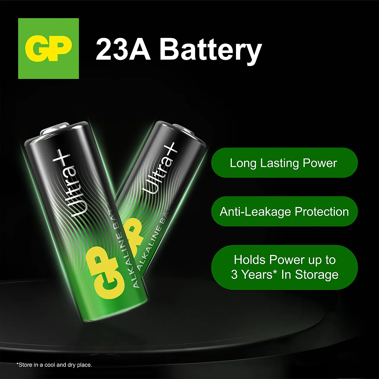 Batteri gp 23a ultra 1-p 12 volt null - null - 3 - Miniatyr