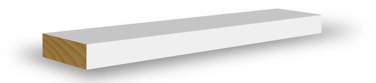 Glattkantlist furu hvit bomull S0502-Y 6x21 mm null - null - 2 - Miniatyr