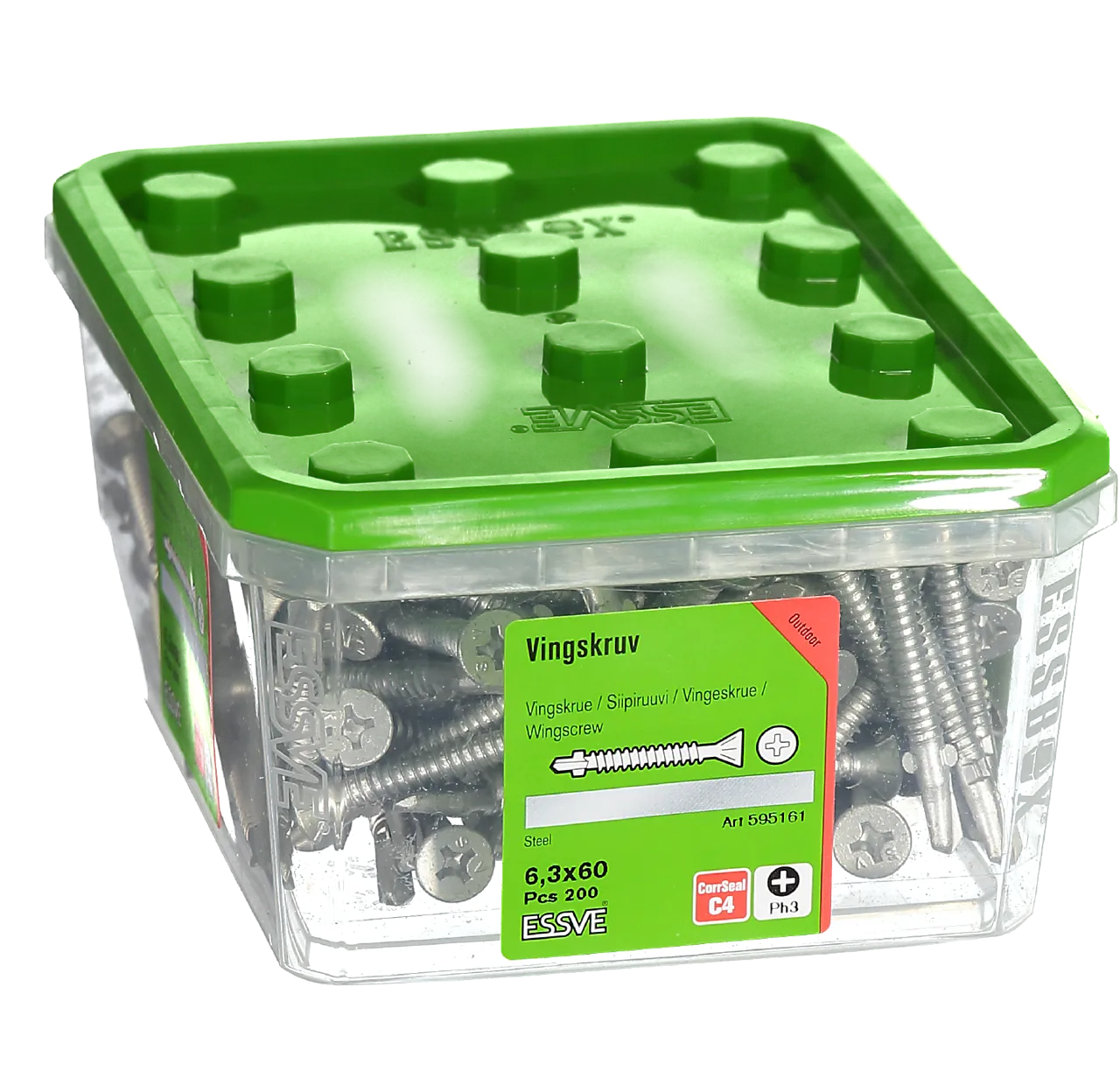 Vingeskrue borspiss Ph 6,3x60 mm 200 stk null - null - 2 - Miniatyr