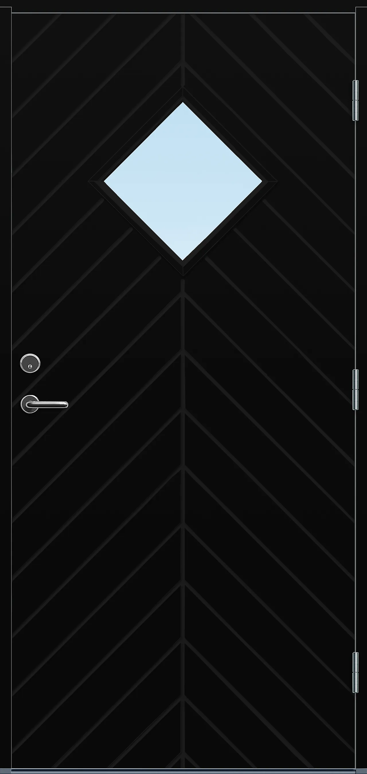 Ytterdør Geilo svart høyre 90x200 cm Ytterdør Geilo svart høyre 90x200 cm