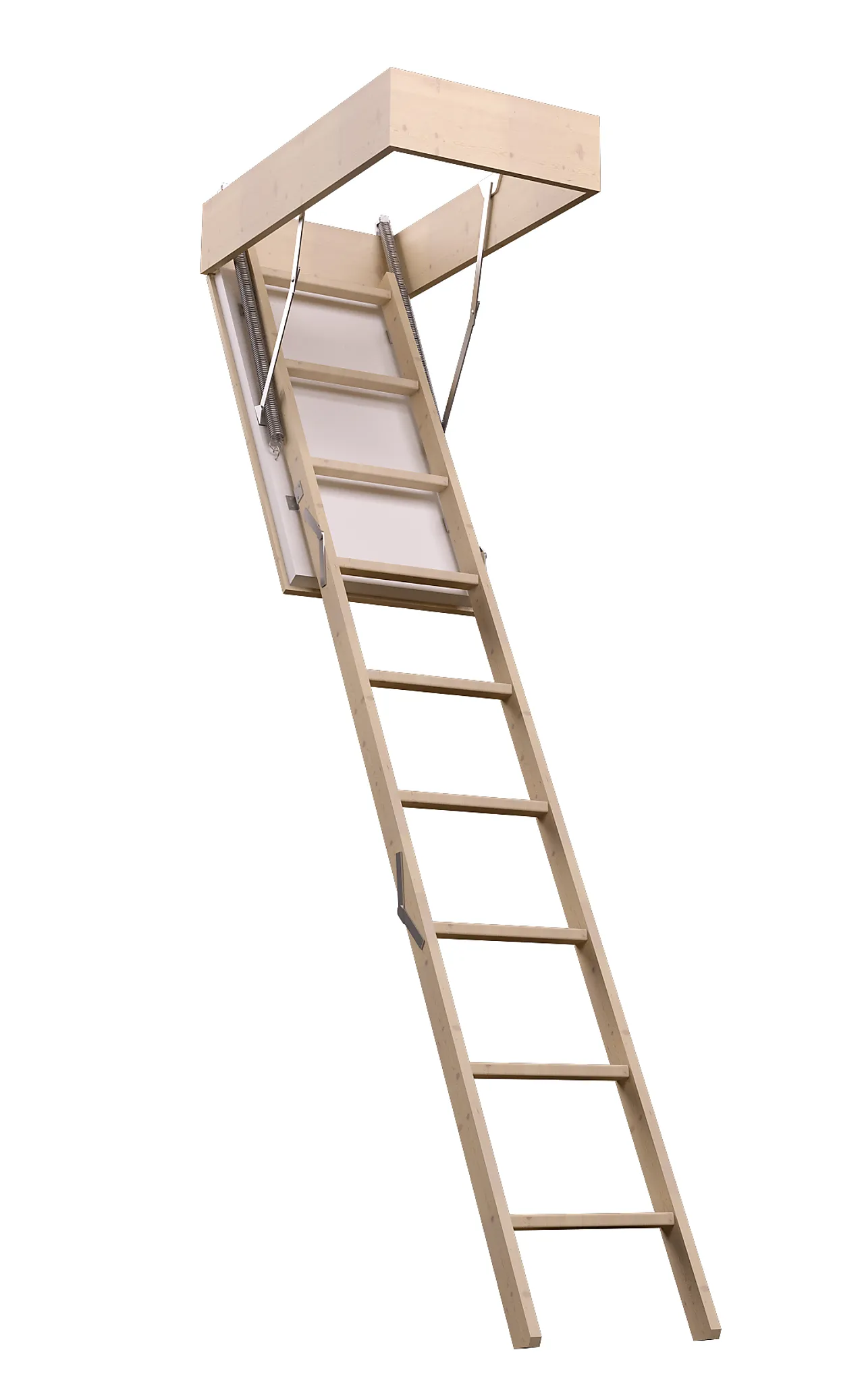 Loftstrapp sammenleggbar 55x100 cm hvitmalt