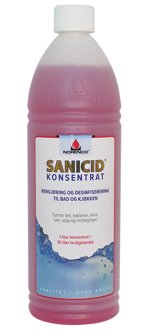 Desinfeksjon sanicid 1l kons. For dusj og bad