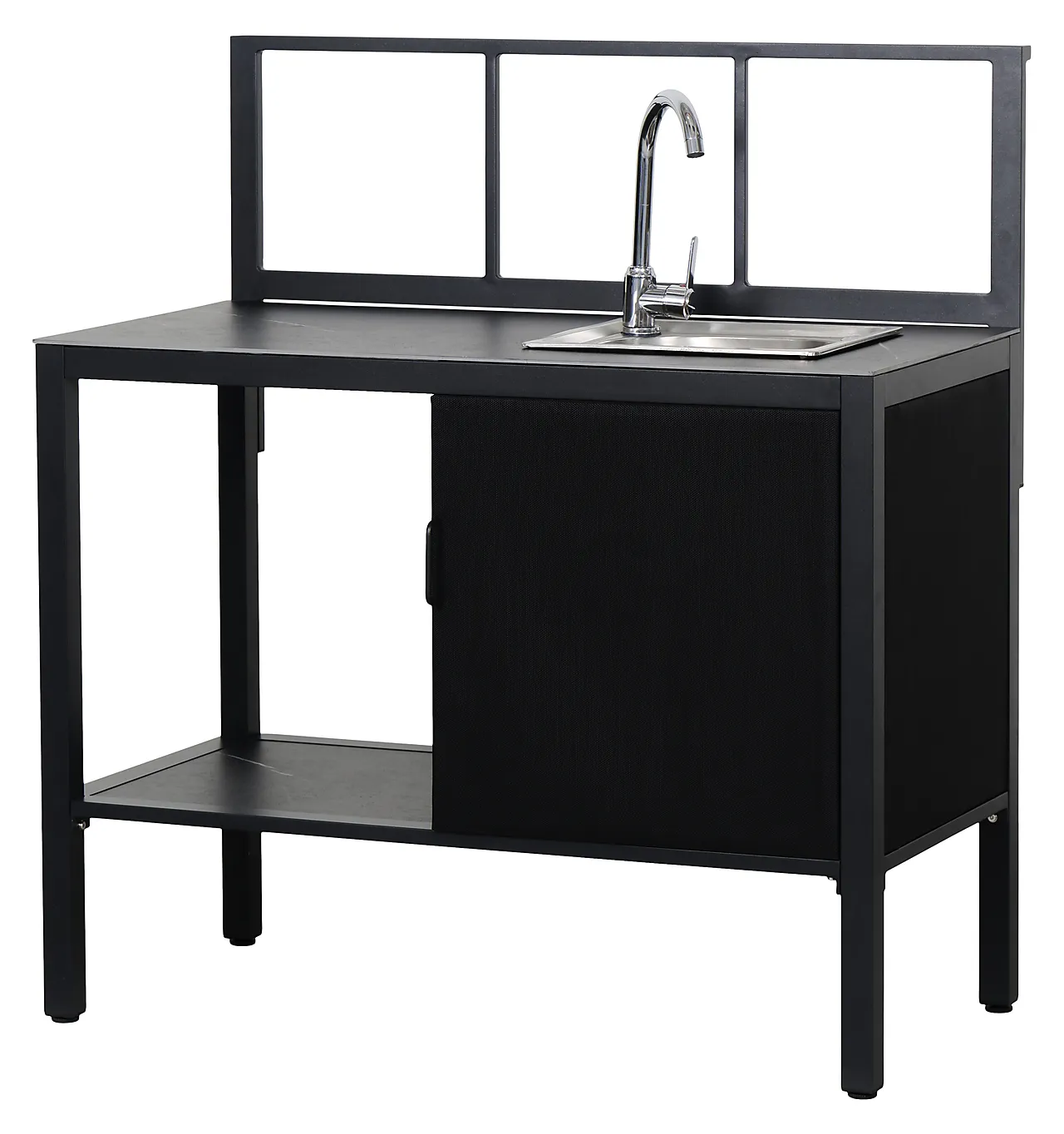 Utekjøkken modul med vask sort null - null - 2 - Miniatyr