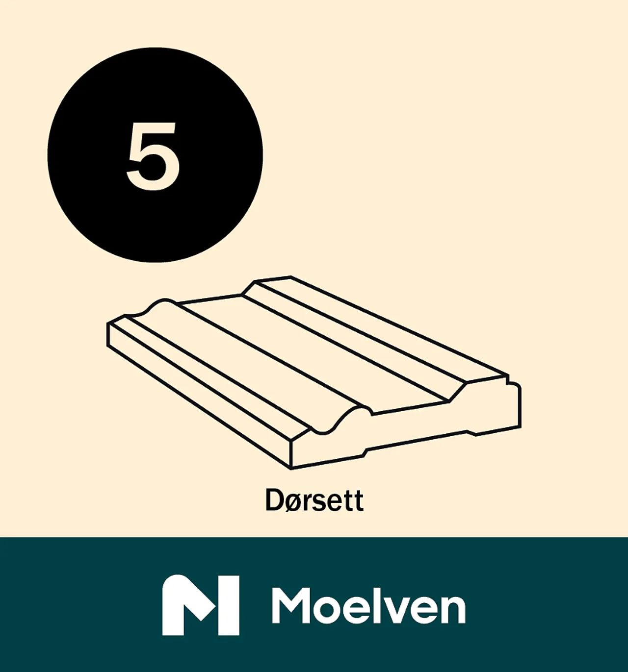 Dørsett Klassisk hvit bomull S0502-Y 15x70 mm null - 15x70 - 2 - Miniatyr