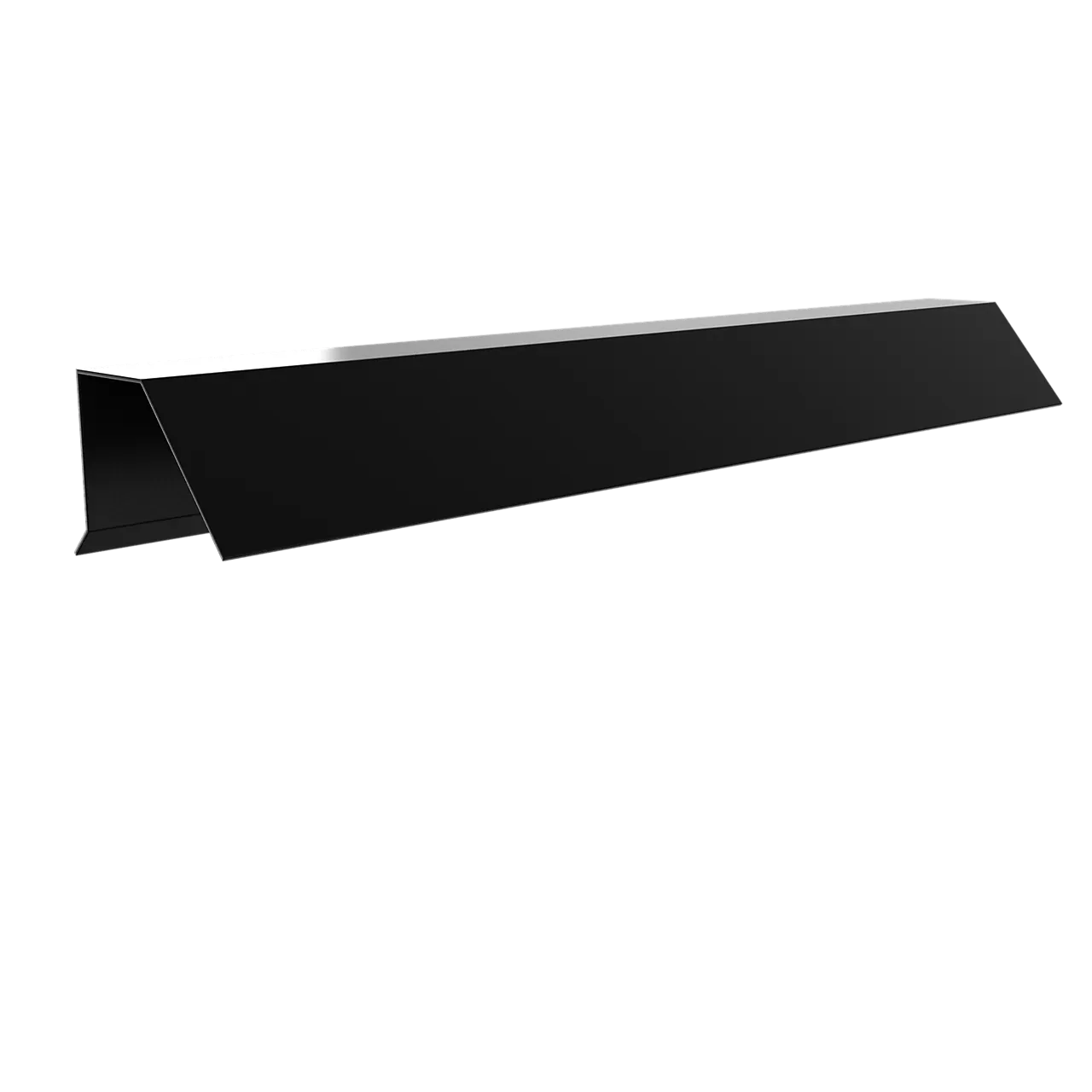 Vindskibeslag til takrenne 0,6 mm 2500 mm sort