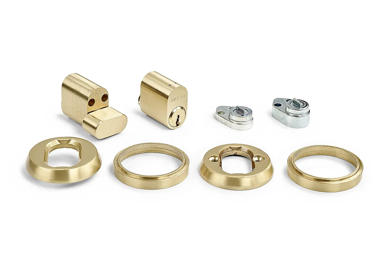 Sylinder multisett oval matt messing