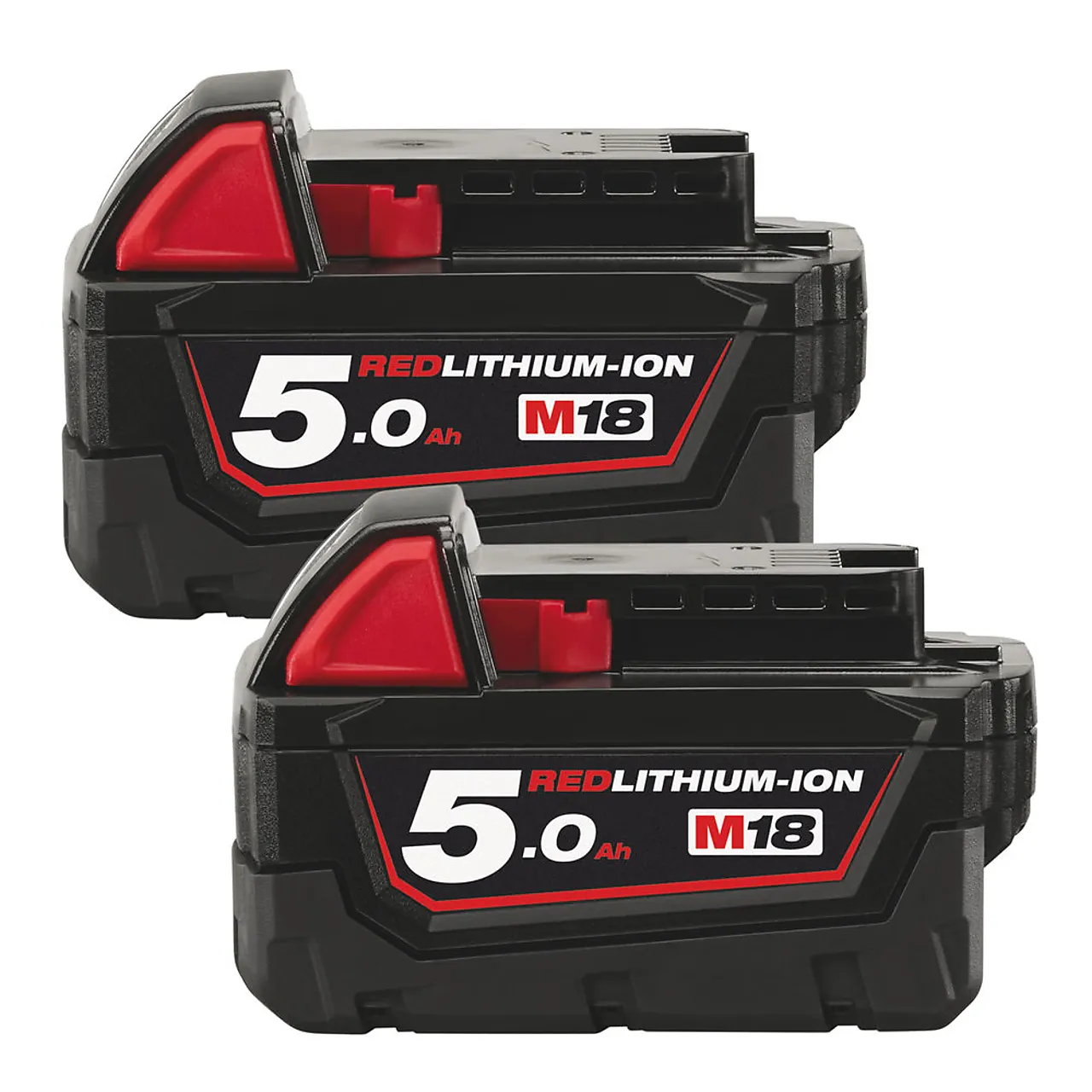 Milwaukee batterisett M18 5,0 Ah REDLITHIUMION Milwaukee batterisett M18 5,0 Ah REDLITHIUMION