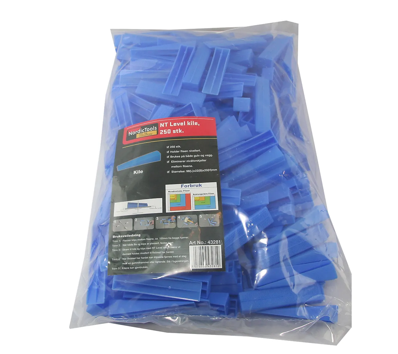Nivelleringskiler 250 stk null - null - 2 - Miniatyr