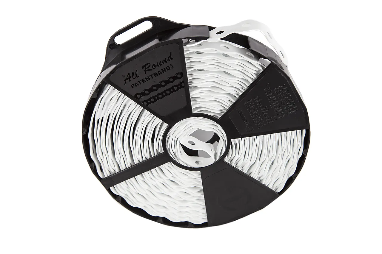 Patentbånd plast 10 meter 6,3 x 17 mm hvit