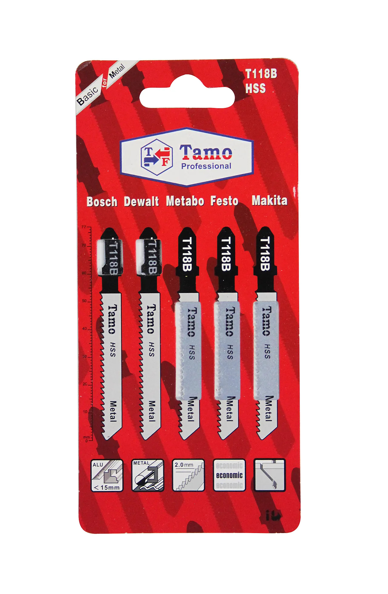 Stikksagblad for metall 75 mm grov